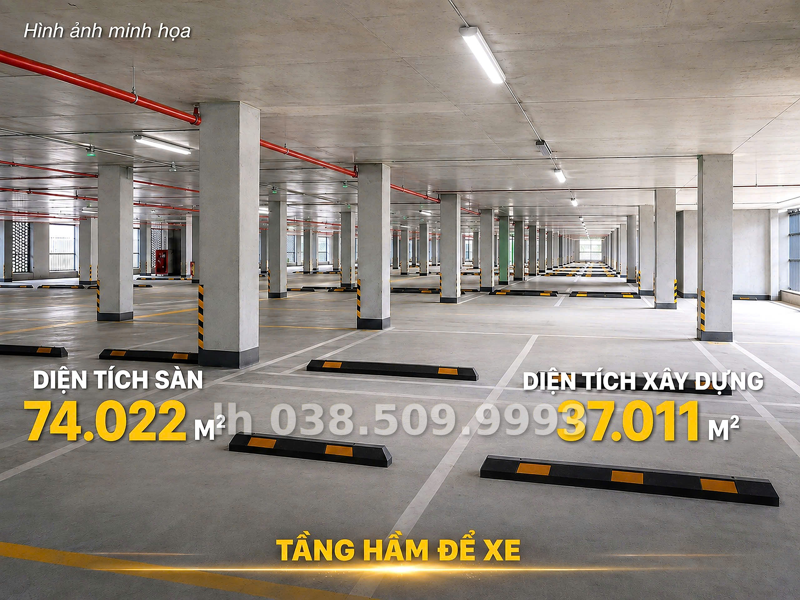 Hệ thống tầng hầm đậu xe, tiện ích hạ tầng dự án Sun Group Vinh