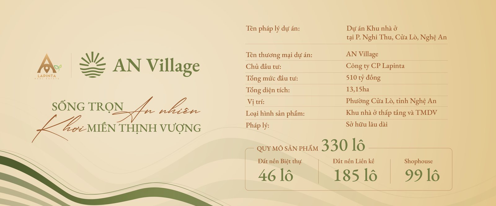 Thông tin pháp lý dự án Khu nhà ở tại phường Nghi Thu - La Pinta / AN Village Cửa Lò