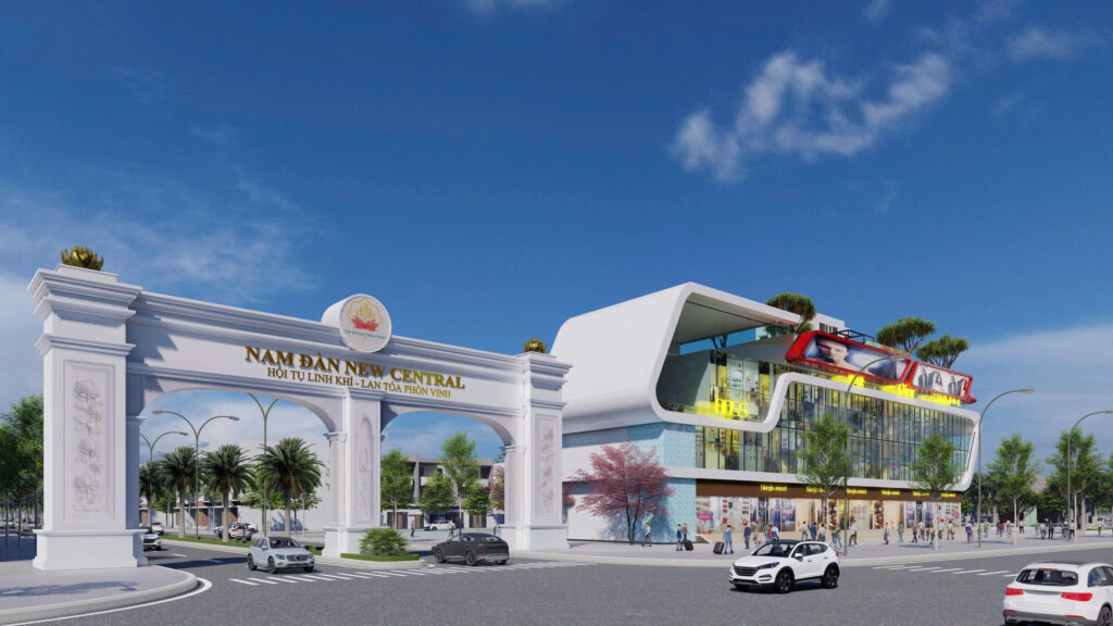 Cổng chào khu đô thị đất nền Park City Nam Đàn (Nam Đàn New Central) tại xã Vạn An
