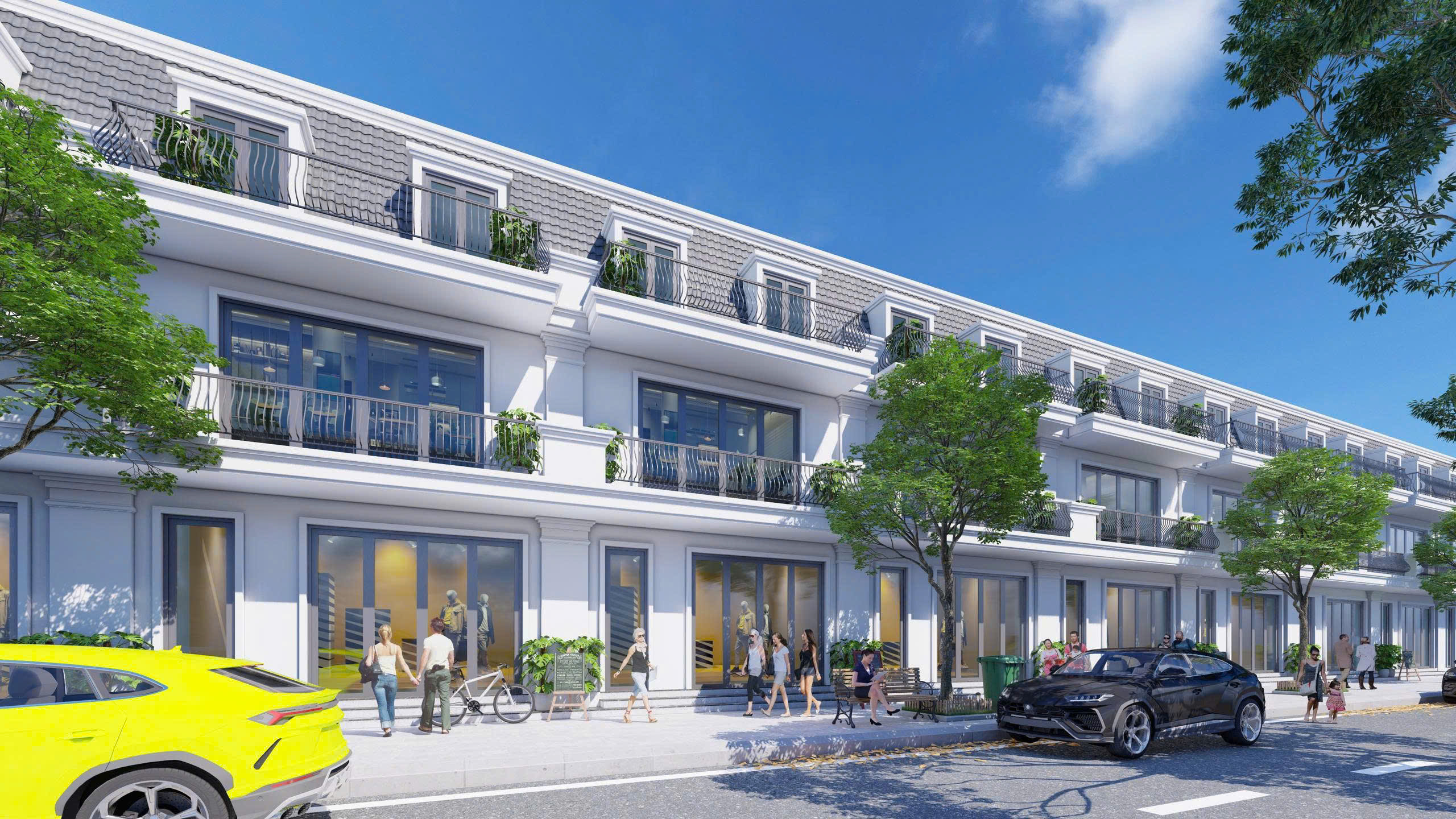 Phối cảnh nhà phố shophouse dự án Nam Đàn New Central