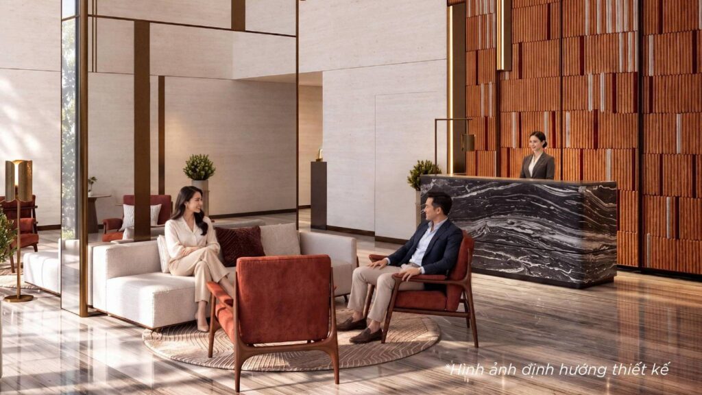 Sảnh lễ tân căn hộ Sun Group Trường Vinh - Sun Glory Residence TP Vinh