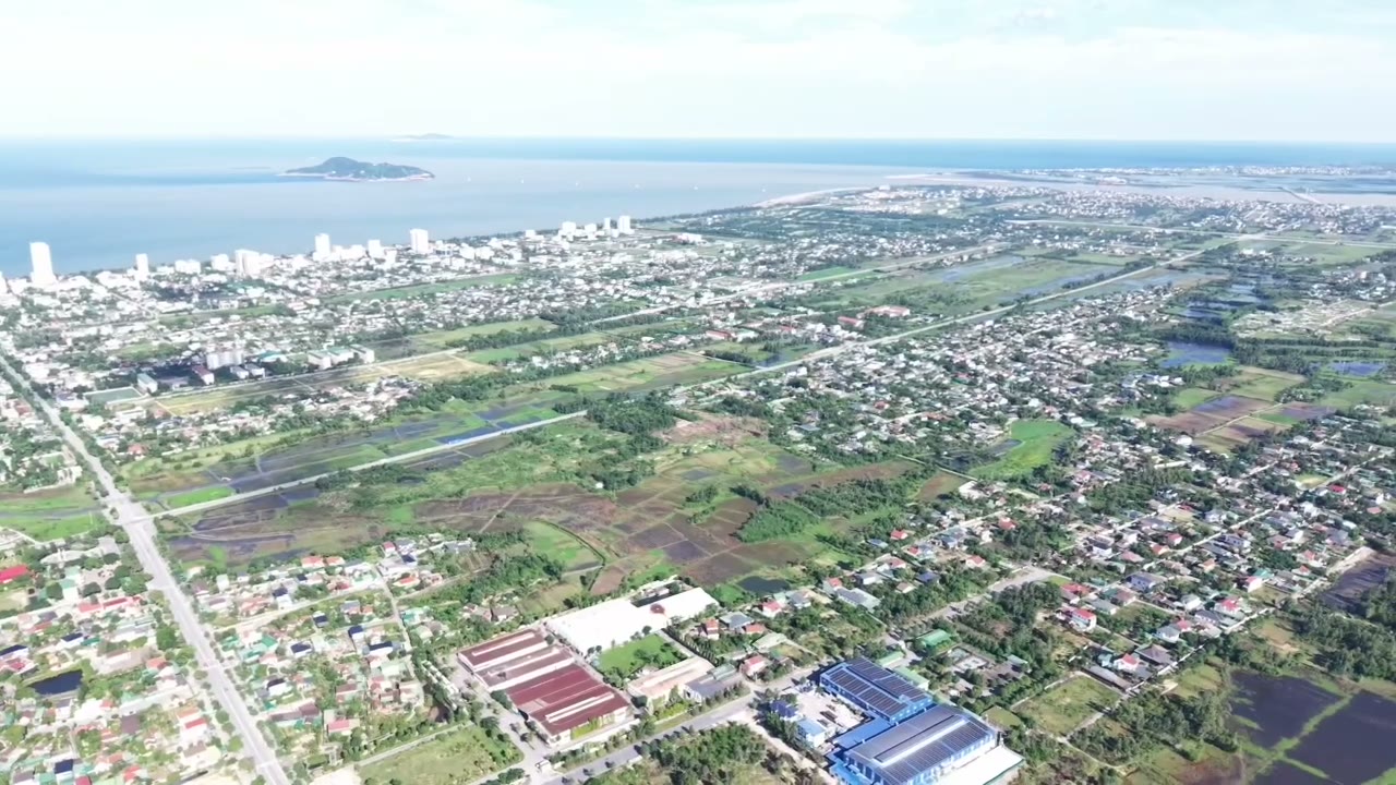 Flycam khu dự án AN Village nhìn hướng biển Cửa Lò