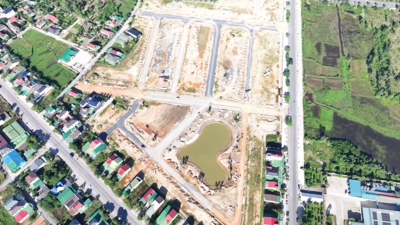 Flycam AN Village Cửa Lò và trục đường bao quanh dự án